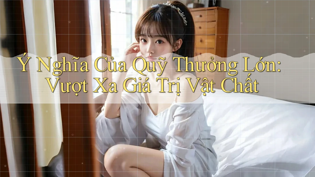 Ý Nghĩa Của Quỹ Thưởng Lớn: Vượt Xa Giá Trị Vật Chất Ý Nghĩa Của Quỹ Thưởng Lớn: Vượt Xa Giá Trị Vật Chất